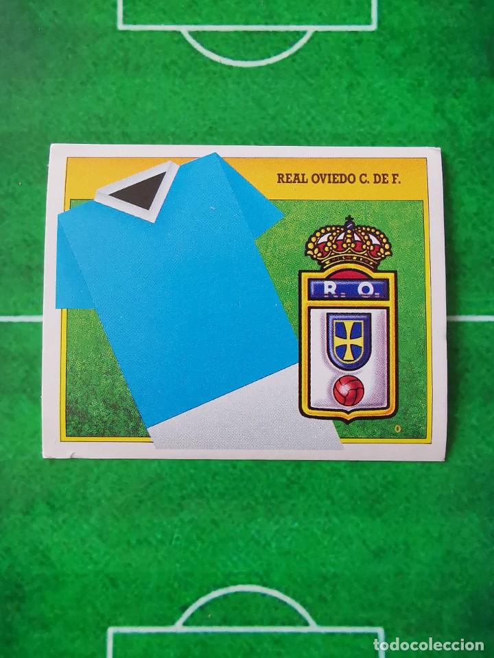 Cromos de Futebol: CROMO FUTBOL ADHESIVO 91 92 SIN PEGAR LIGA ESTE 1991 1992 REAL OVIEDO UNIFORME Y ESCUDO