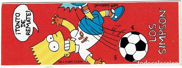 Cromos de F&uacute;tbol: COLECCI&Oacute;N CROMOS PANRICO LA TIRA ADHESIVA DE DONETTES LOS SIMPSONS CROMO &iexcl;TONTO DE REMATE! F&Uacute;TBOL