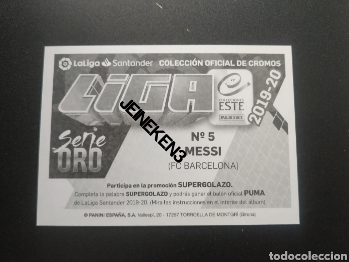 Cromos de f&uacute;tbol: Este 2019/20 5 Messi Serie Oro - Foto 2