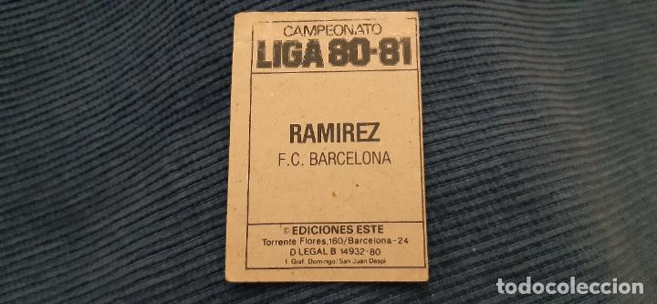 Cromos de f&uacute;tbol: 80 81 ESTE BARCELONA ramirez - Foto 2