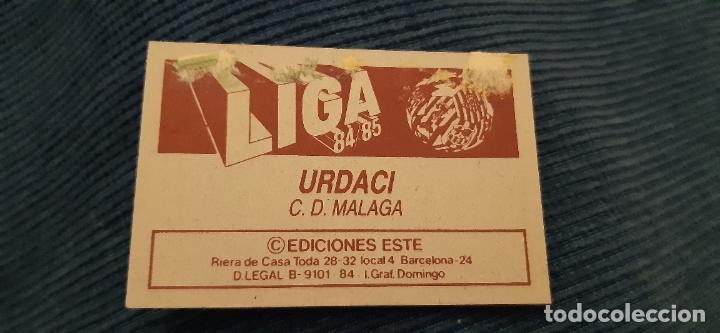 Cromos de f&uacute;tbol: 84 85 ESTE BAJA M&aacute;laga urdaci - Foto 2