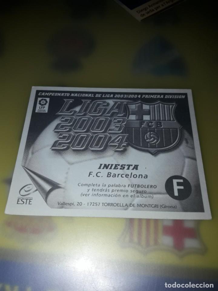 Cromos de f&uacute;tbol: INIESTA 2003-04 NUNCA PEGADO - Foto 2