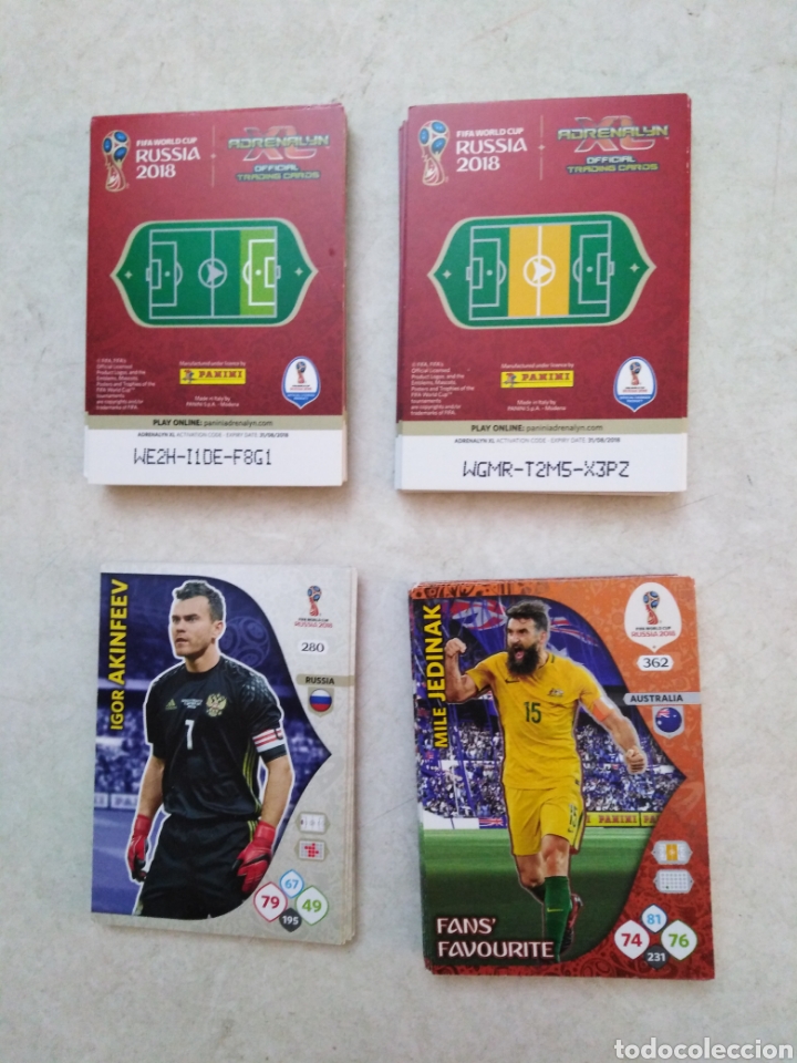Cromos de F&uacute;tbol: Lote de 82 cromos fifa World cup Russia 2018 ( diferentes )