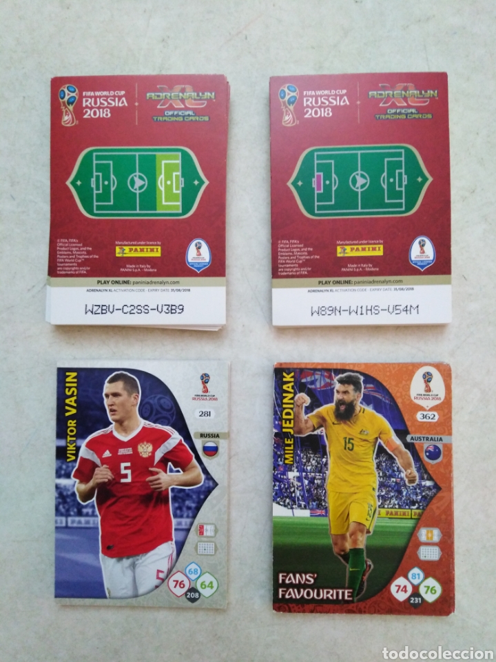 Cromos de F&uacute;tbol: Lote de 63 cromos fifa World cup Russia 2018 ( diferentes )