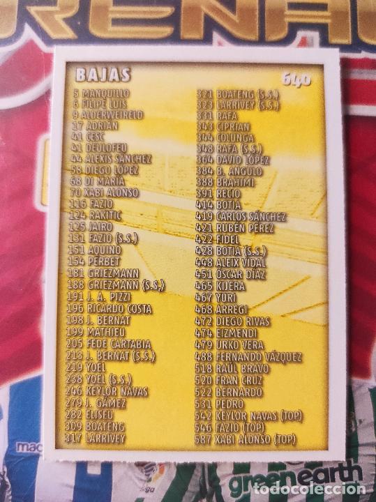 Cromos de Futebol: ERROR 1 640 INDICE BAJAS MUNDICROMO FICHAS QUIZ LIGA 2014 2015 14 15