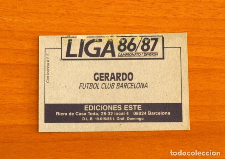 Cromos de f&uacute;tbol: Barcelona - Gerardo - Ediciones Este 1986-1987, 86-87 - Foto 2
