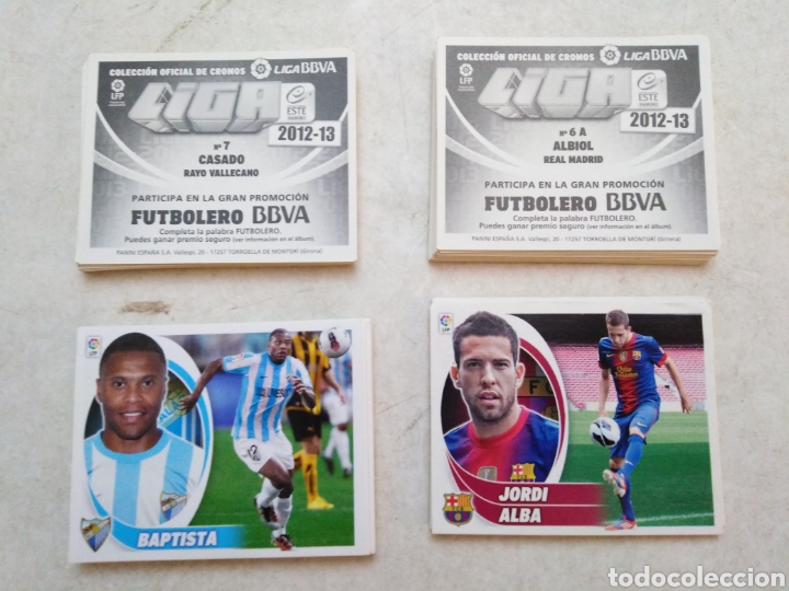 Cromos de F&uacute;tbol: Lote de 67 cromos liga 2012-2013 ( sin pegar )