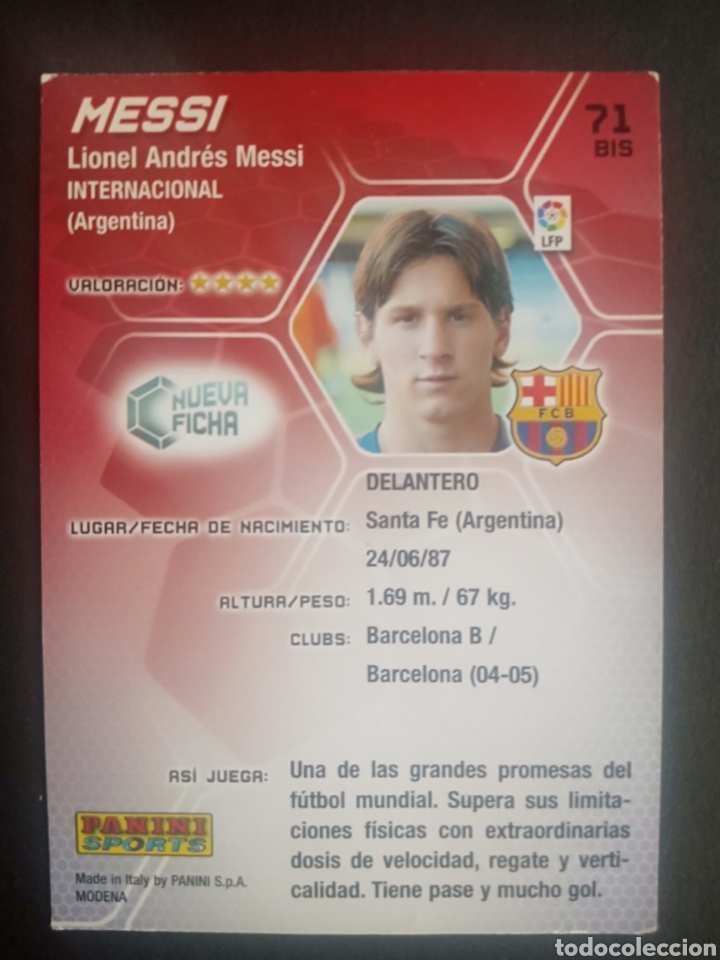 Cromos de f&uacute;tbol: Messi 71 bis mas lote de cromos Messi inversi&oacute;n. - Foto 4