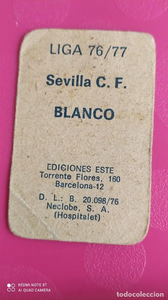 Cromos de f&uacute;tbol: BLANCO SEVILLA ESTE 76 77 1976 1977 - Foto 2