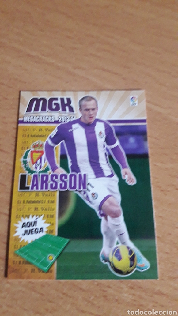 Football Stickers: Panini megacracks 2013 2014 13 14 340 Larsson Real Valladolid