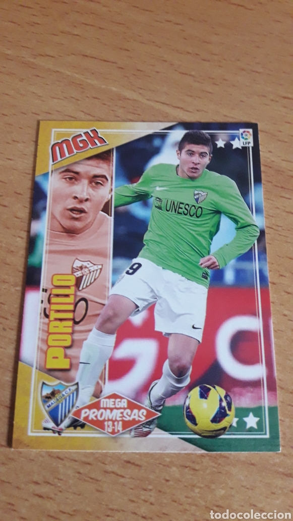 Fu&szlig;ball-Sticker: Panini megacracks 2013 2014 13 14 412 Portillo M&aacute;laga megapromesas