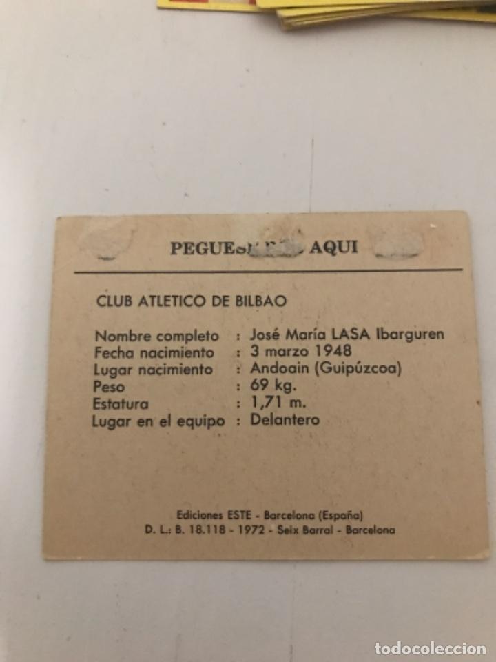 Cromos de f&uacute;tbol: Lasa - Foto 2