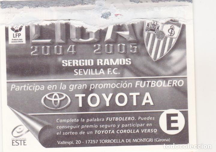 Cromos de f&uacute;tbol: ESTE 2004-05 * SERGIO RAMOS * DEL SEVILLA (EN VENTANILLA) (A-7) - Foto 2