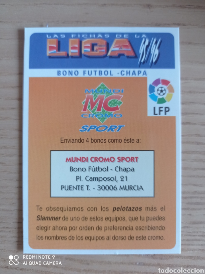Fu&szlig;ball-Sticker: F&Uacute;TBOL CROMO BONO F&Uacute;TBOL CHAPA MUNDICROMO 1995 1996