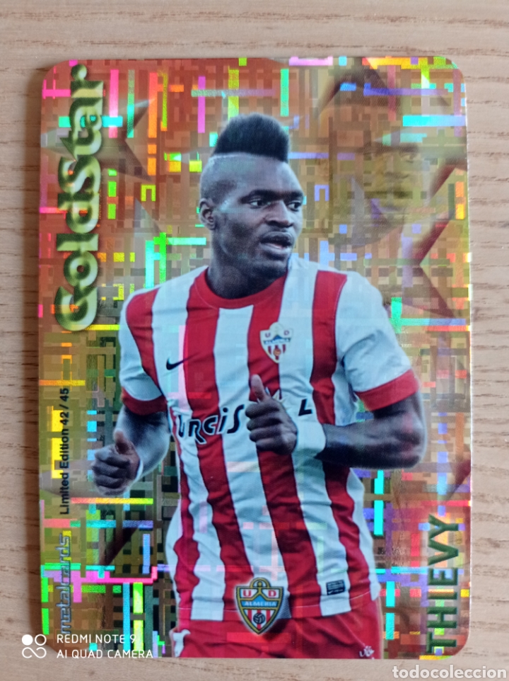 Cromos de F&uacute;tbol: M F&Uacute;TBOL CROMO N&ordm; 42/45 THIEVY GOLDSTAR TETRIS ALMER&Iacute;A CF MUNDICROMO 2014 2015