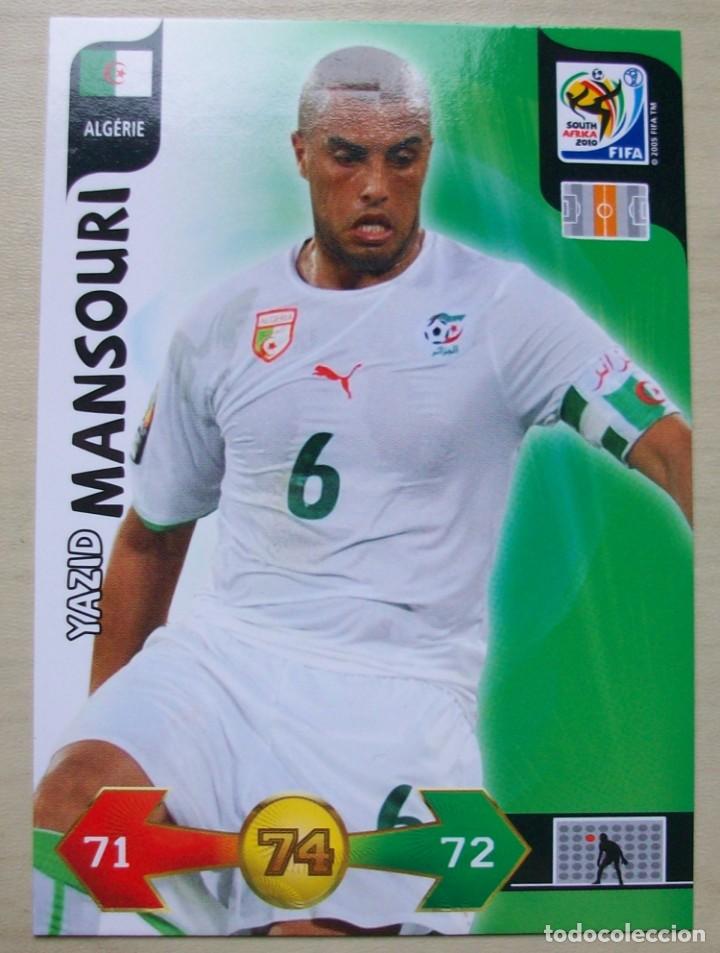 Cromos de f&uacute;tbol: MANSOURI ARGELIA FICHAS ALBUM ADRENALYN XL MUNDIAL SOUTH AFRICA 2010