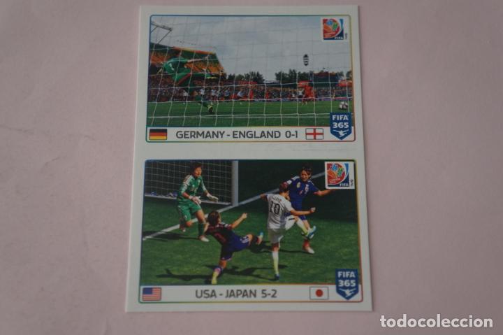 Cromos de f&uacute;tbol: FEMENINO ALEMANIA-INGLATERRA Y ESTADOS UNIDOS-JAPON SIN PEGAR N&ordm; 54-55 FIFA 365 2015-2016 DE PANINI