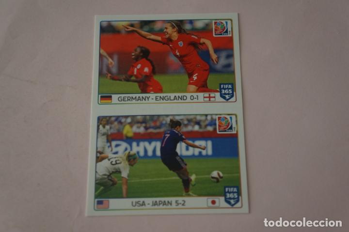 Cromos de f&uacute;tbol: FEMENINO ALEMANIA-INGLATERRA Y ESTADOS UNIDOS-JAPON SIN PEGAR N&ordm; 56-57 FIFA 365 2015-2016 DE PANINI