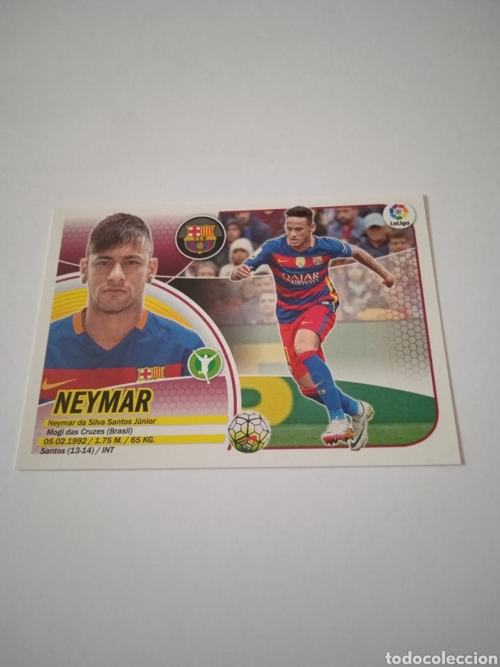 Cromos de f&uacute;tbol: Cromo de Neymar Colecci&oacute;n Este 16-17 - Foto 2