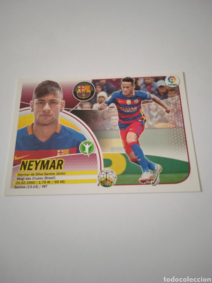 Cromos de f&uacute;tbol: Cromo de Neymar Colecci&oacute;n Este 16-17 - Foto 1