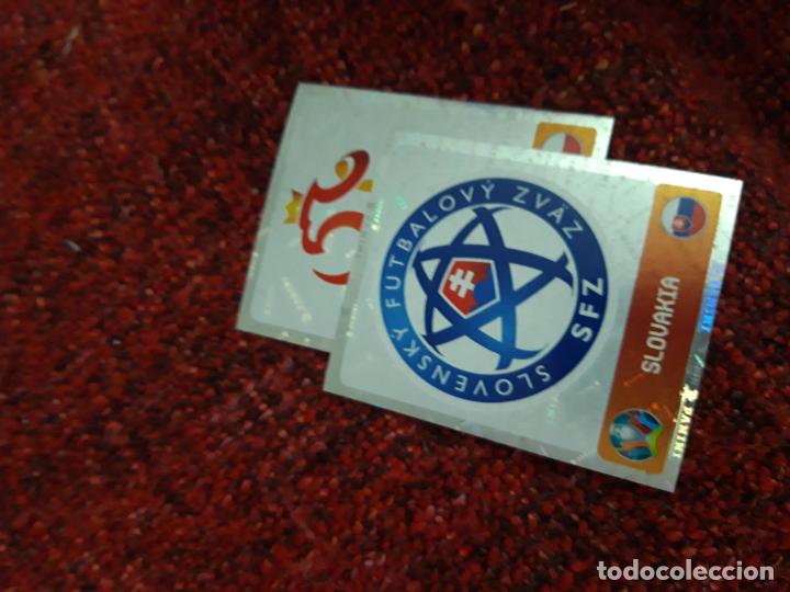 Football Stickers: 492 eslobaquia ESCUDO 20 tournamemt Eurocopa trading card