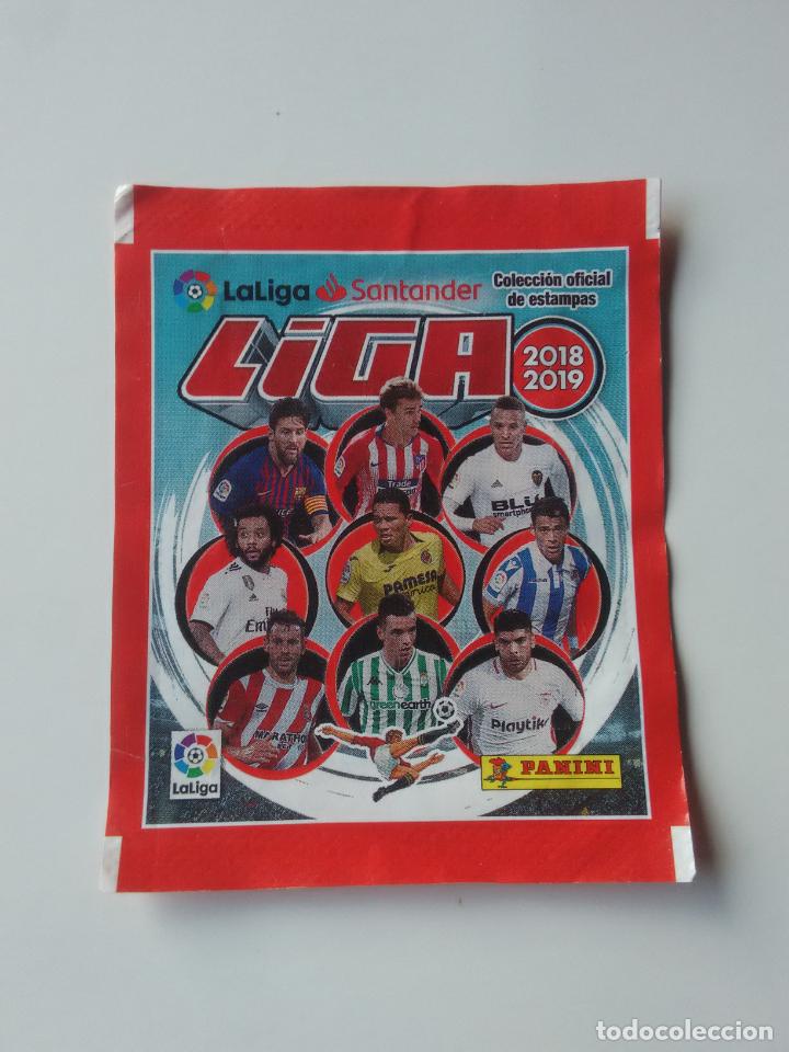 Cromos de F&uacute;tbol: SOBRE CROMOS VAC&Iacute;O LIGA 2018-2019 PANINI 18-19 VERSI&Oacute;N AMERICANA MESSI GRIEZMANN MARCELO BANEGA