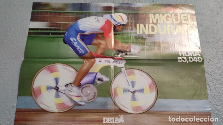 Cromos de f&uacute;tbol: P&oacute;ster deia Indurain record de la hora - Foto 1