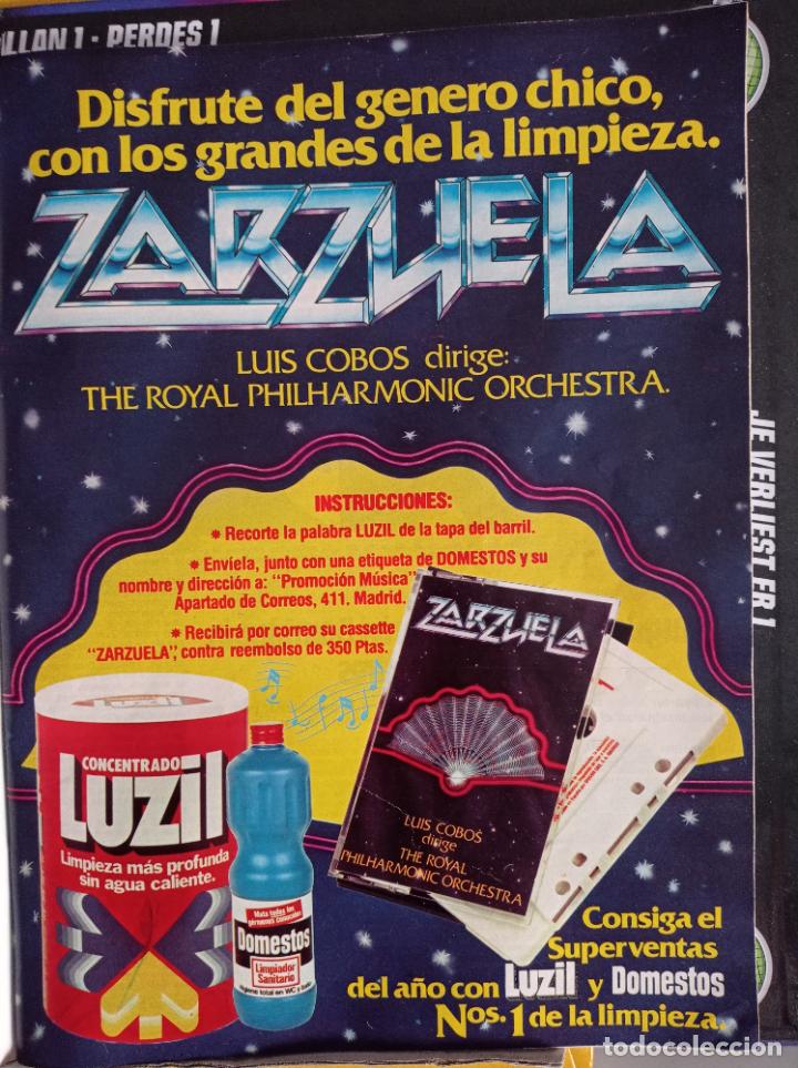 Cromos de F&uacute;tbol: anuncio luzil zarzuela de cobos luis