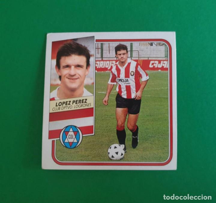 Cromos de f&uacute;tbol: L&Oacute;PEZ P&Eacute;REZ - LOGRO&Ntilde;&Eacute;S - EDICIONES ESTE 1989-90 - 89/90 - Foto 1