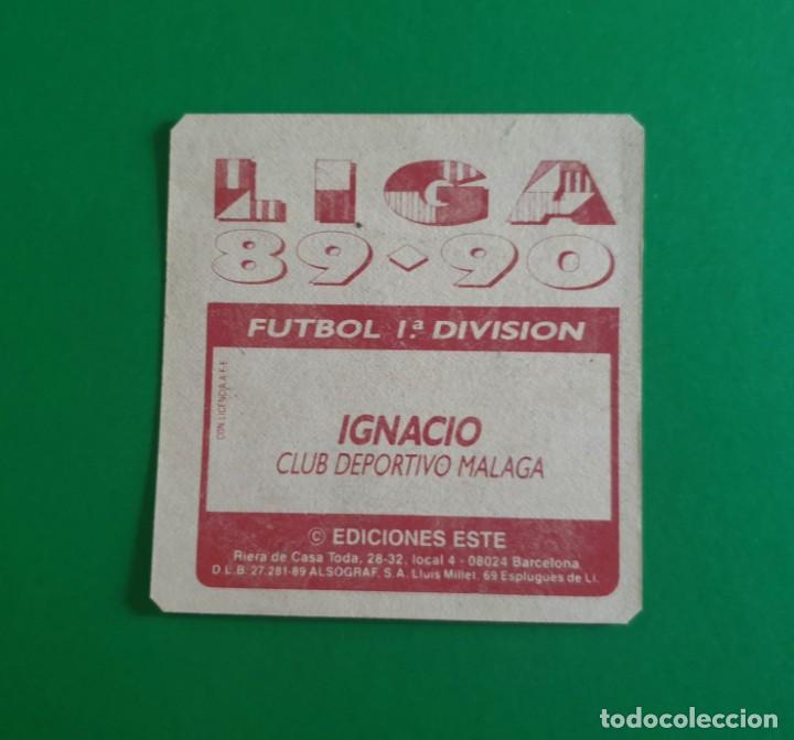 Cromos de f&uacute;tbol: IGNACIO - M&Aacute;LAGA - EDICIONES ESTE 1989-90 (DESPEGADO) - 89/90 - Foto 2