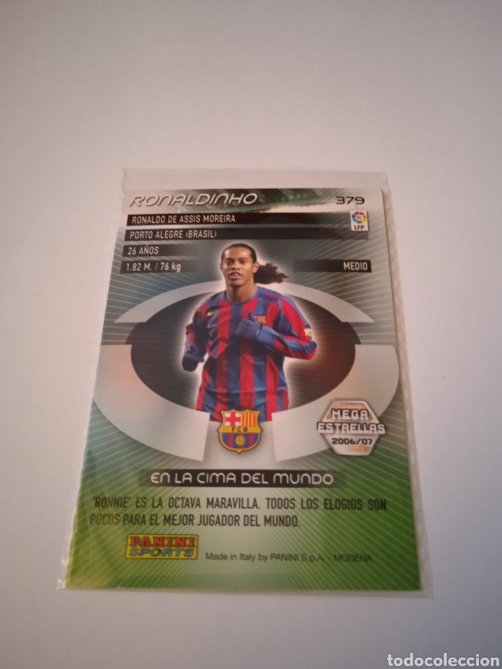 Cromos de f&uacute;tbol: Cromo de Ronaldinho MGK ,2006-07 - Foto 4