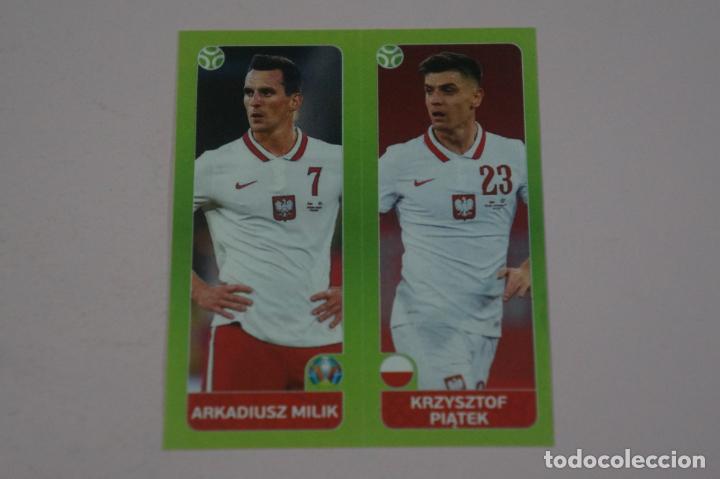 Cromos de f&uacute;tbol: CROMO DE FUTBOL MILIK Y PIATEK DE POLONIA SIN PEGAR N&ordm; 485 A-B UEFA EURO EUROCOPA 2020 DE PANINI
