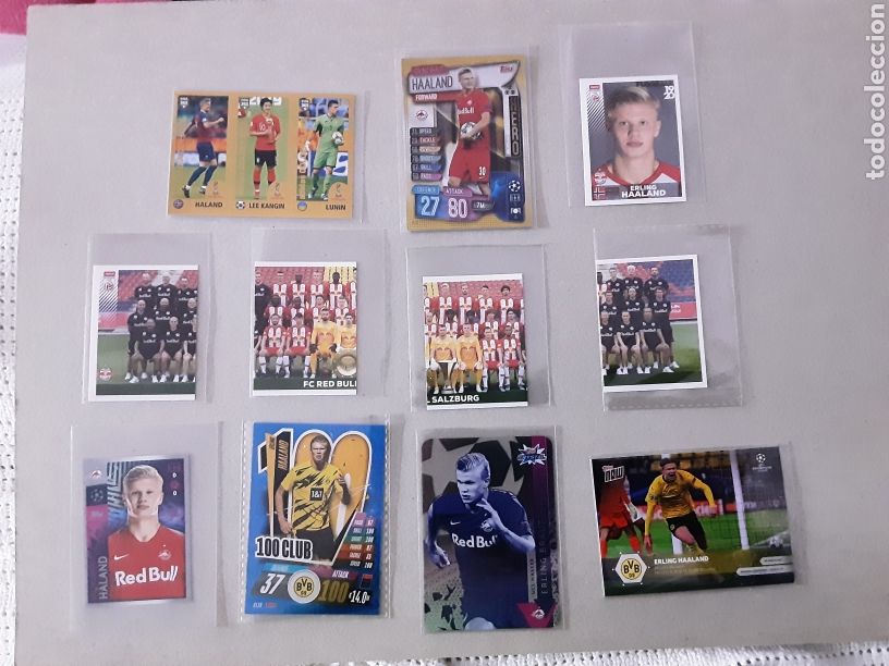 Cromos de f&uacute;tbol: Erling haaland varios cromos..rookie..toops cristal.....toops now....