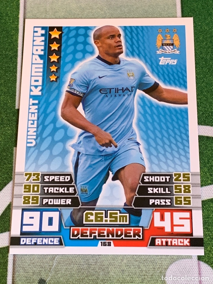 Football Stickers: Vincent Kompany 168 Manchester City Match Attax 2014 2015 14 15 Topps Premier League