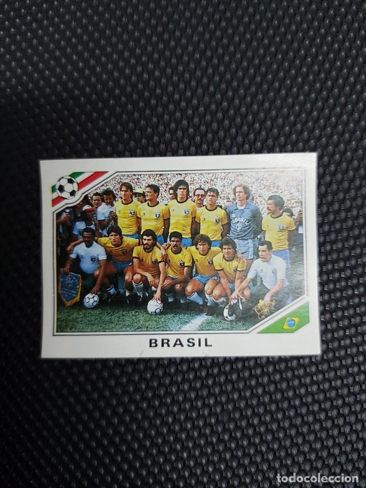 Fu&szlig;ball-Sticker: Cromo Mexico 86 Panini. 8 Selecci&oacute;n Brasil