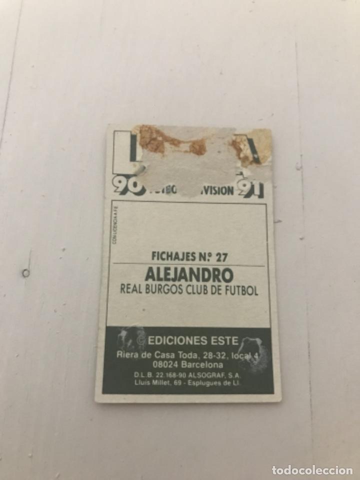 Cromos de f&uacute;tbol: Alejandro - Foto 2