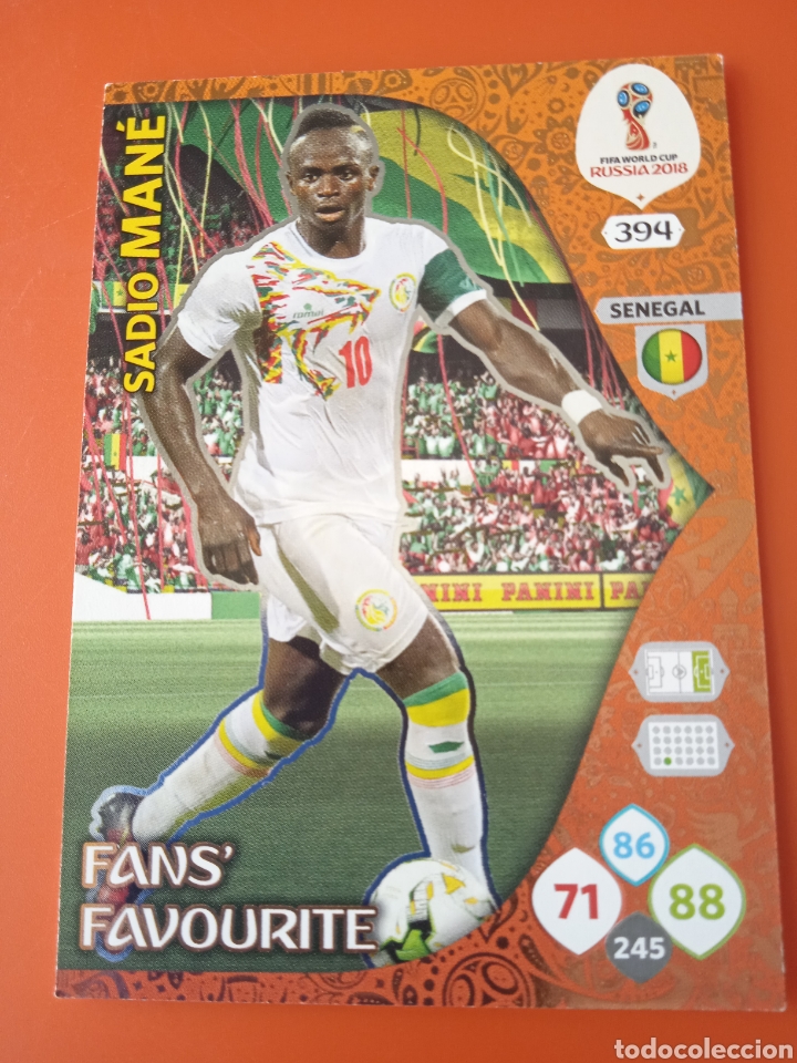 Cromos de f&uacute;tbol: Cromo de Mane Adrenalyn Rusia 2018
