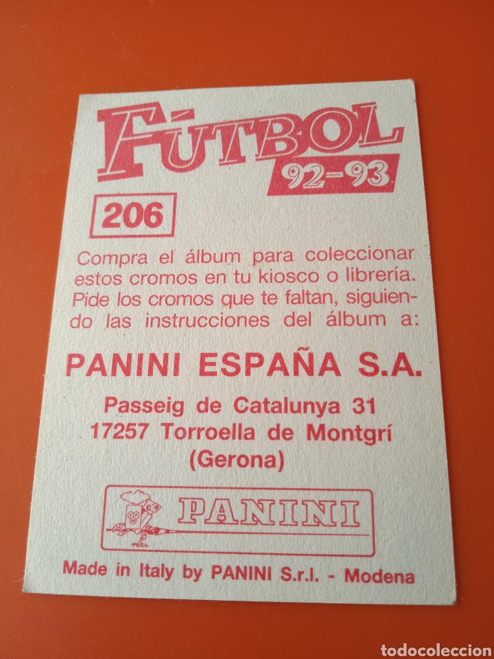 Cromos de f&uacute;tbol: Cromo de Papin Panini 92-93 - Foto 3