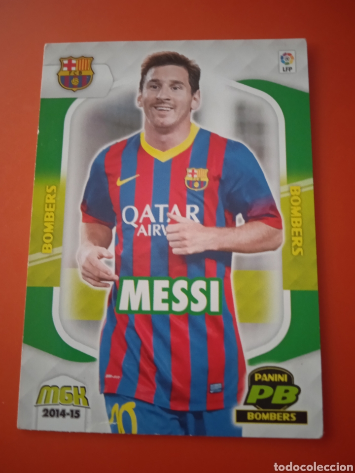 Cromos de f&uacute;tbol: Cromo de Messi MEGACRACKS 14-15 - Foto 2