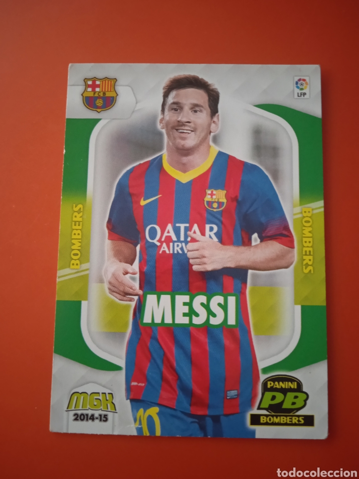 Cromos de f&uacute;tbol: Cromo de Messi MEGACRACKS 14-15 - Foto 1