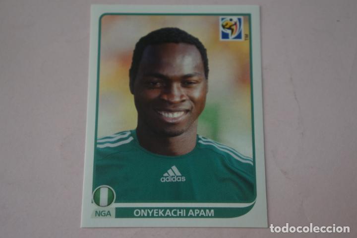 Cromos de f&uacute;tbol: CROMO DE FUTBOL ONYEKACHI APAM DE NIGERIA SIN PEGAR N&ordm; 132 MUNDIAL SUDAFRICA 2010 DE PANINI