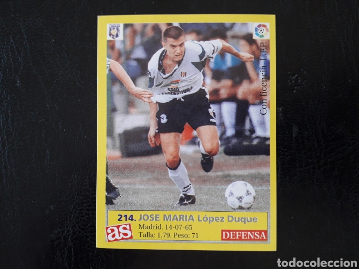 Figurine di Calcio: JOS&Eacute; MAR&Iacute;A M&Eacute;RIDA N&deg; 214 DIARIO AS LIGA 1995 1996 95 96 SIN PEGAR VER FOTOS. PEDIDO M&Iacute;NIMO 3&euro;