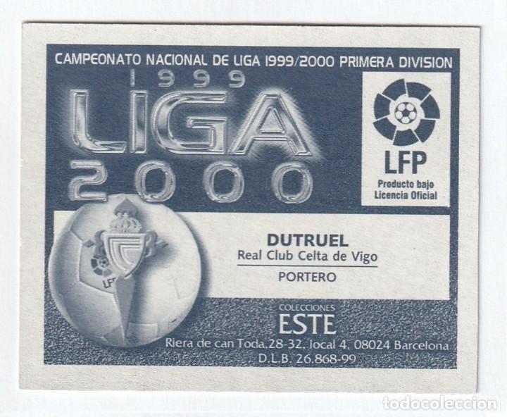 Cromos de f&uacute;tbol: ESTE 99-00 DUTRUEL. SIN PEGAR. - Foto 2