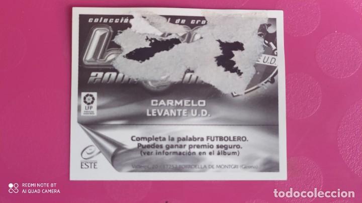 Cromos de f&uacute;tbol: CARMELO LEVANTE ESTE 06 07 2006 2007 - Foto 2