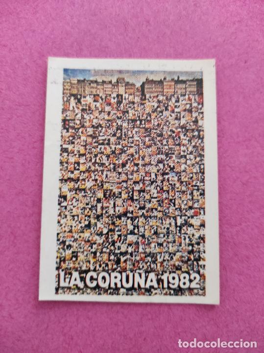Cromos de f&uacute;tbol: 9 CARTEL LA CORU&Ntilde;A SEDE MUNDIAL ESPA&Ntilde;A 82 CROMO PANINI 1982 WORLD CUP SPAIN WC M82 STICKER