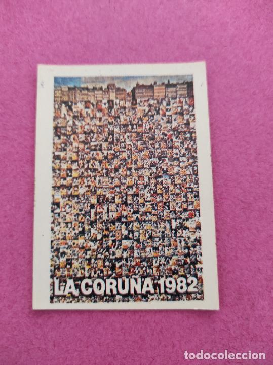 Cromos de f&uacute;tbol: 9 CARTEL LA CORU&Ntilde;A SEDE MUNDIAL ESPA&Ntilde;A 82 CROMO PANINI 1982 WORLD CUP SPAIN WC M82 STICKER