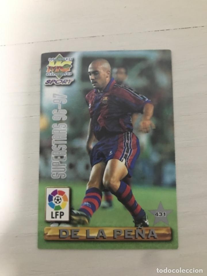 Cromos de f&uacute;tbol: De la pe&ntilde;a y Guardiola - Foto 1