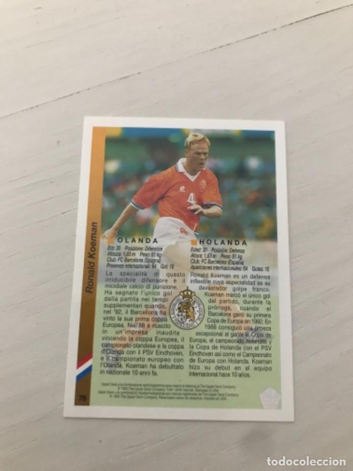 Cromos de f&uacute;tbol: Koeman - Foto 2