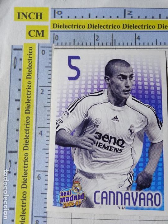 Figurine di Calcio: CROMO DEL REAL MADRID CLUB DE F&Uacute;TBOL. 2006 2007. PANINI. 66 IL MURO FAVIO CANNAVARO