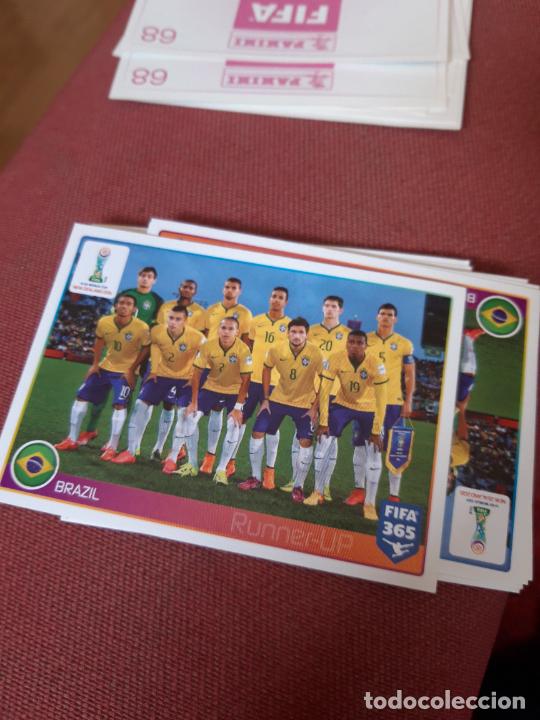 Cromos de F&uacute;tbol: Equipo brasil 68 Fifa 365 sin pegar panini 2015 2016 15 16